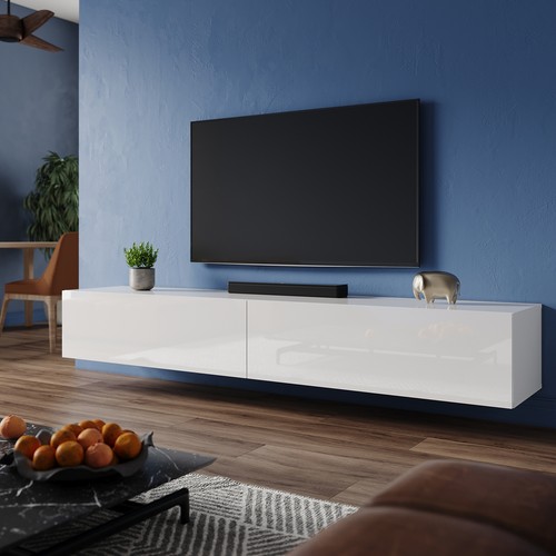 200cm white floating - 200cm, tv