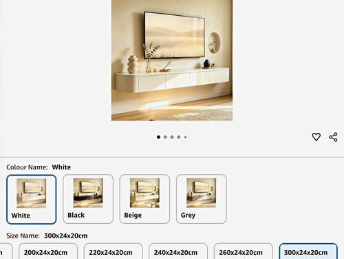 Wall mounted floating stand - mounted,