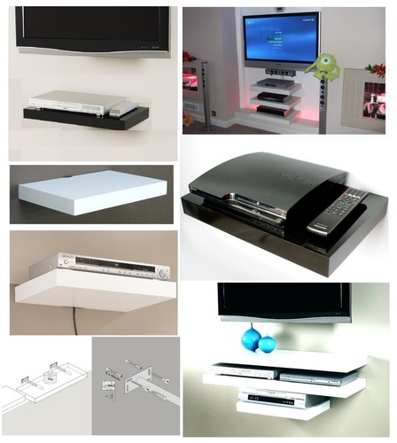 Floating media shelves shelf - floating,