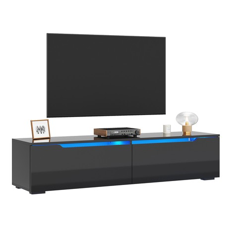 140cm high gloss - 140cm, black