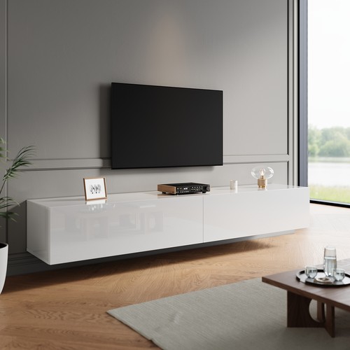200cm high gloss floating - 200cm, tv