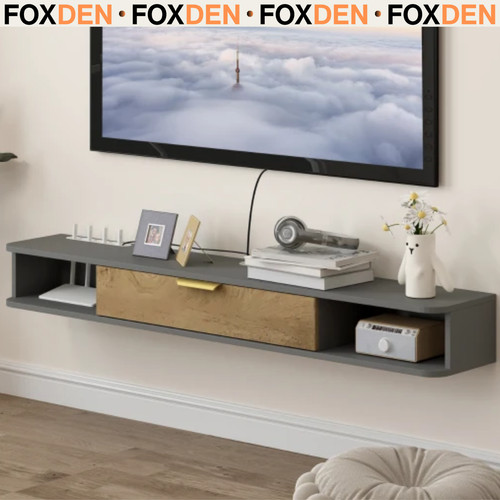 Grey floating unit - grey, tv