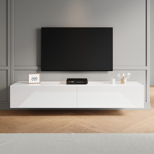 180cm white floating - tv, unit